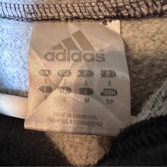 Vintage Adidas Hoodie Men’s S Gray Spellout Logo Pullover Sweatshirt 00s Y2K - Picture 3 of 6